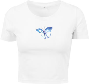 Mister Tee Ladies Butterfly Cropped Tee (MT1558-00220-0042) white