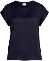 Vila Kurzarmshirt "VIELLETTE S/S SATIN TOP - NOOS" Kunstfaser, regular fit