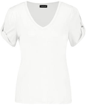 Taifun Basic-Shirt mit raffiniertem Kurzarm Weiss (11_771063-16317_9700)