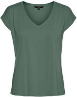 Vero Moda V-Shirt "VMFILLI SS V-NECK TEE GA NOOS" Materialmix, relaxed fit