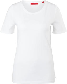 S.Oliver Jersey top with a round neckline (04.899.32.7187) white