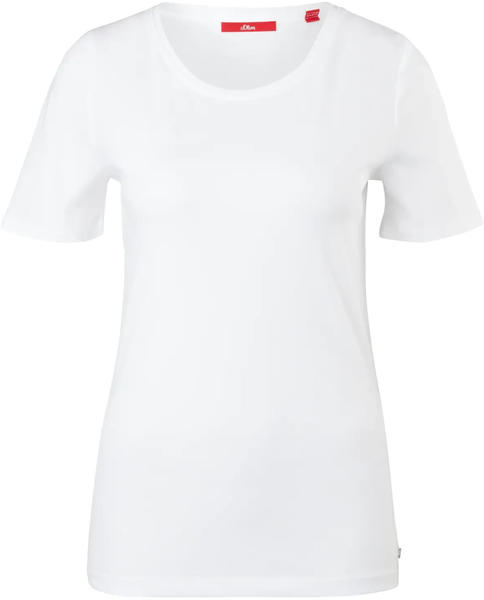 S.Oliver Jersey top with a round neckline (04.899.32.7187) white