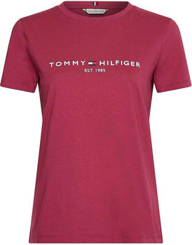 Tommy Hilfiger Essential Crew Neck Logo T-Shirt (WW0WW28681) crimson ruby