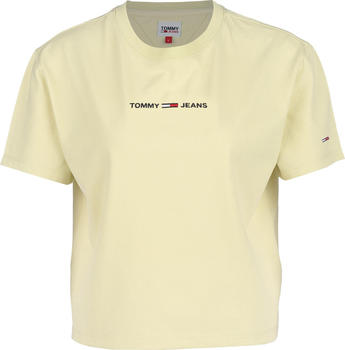 Tommy Hilfiger Logo Embroidery Cropped Fit T-Shirt (DW0DW10057) mimosa yellow