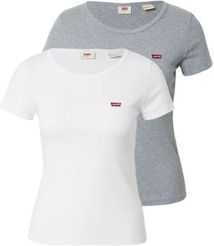 Levi's The Perfect Tee 2-Pack (74856) starstruck heather white/grey