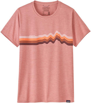 Patagonia Women's Cap Cool Daily Graphic Shirt (45250) Ridge Rise Stripe: Sunfade Pink X-Dye