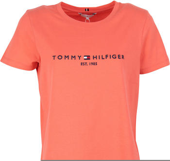 Tommy Hilfiger Essential Crew Neck Logo T-Shirt (WW0WW28681) crystal coral