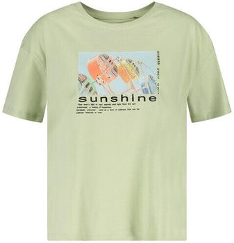 Samoon T-Shirt mit Wording-Print aus Bio-Baumwolle (14_871053-26219_5432) Light Sage Green gemustert
