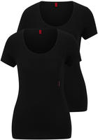 HUGO Underwear T-Shirt "TWIN" Packung, 2er-Pack, 2 Stk. mit vertikalem Logodruck