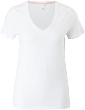 S.Oliver T-Shirt mit V-Ausschnitt (45.899.32.6149) weiß