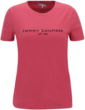 Tommy Hilfiger Essential Crew Neck Logo T-Shirt (WW0WW28681) frosted raspberry