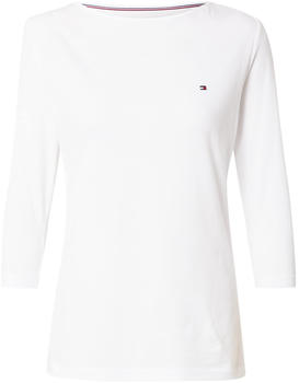 Tommy Hilfiger Slim Fit T-Shirt mit Dreiviertelärmeln (WW0WW31669) weiß