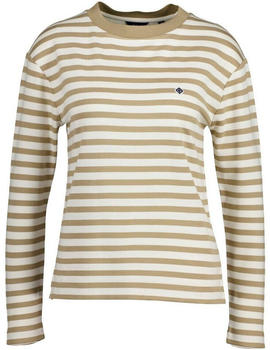 GANT Icon G T-Shirt mit Streifen (4204459) dark khaki