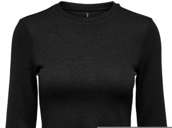 Only Kitty Cropped Long Sleeve Schwarz (15210610)