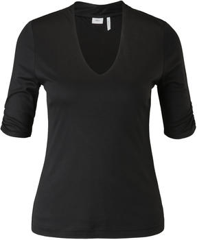 S.Oliver T-Shirt mit V-Ausschnitt (2122592.9999) schwarz