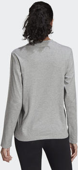 Adidas Essentials 3-Streifen Longsleeve (HC9119) medium grey heather / white