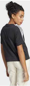 Adidas Essentials 3-Streifen Single Jersey Crop-Top (HR4913) black / white