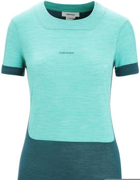 Icebreaker Women's ZoneKnit Merino Short Sleeve T-Shirt (0A56OU) fresh heather/green glory