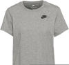 Nike DX7902-063, NIKE Sportswear Club Essentials T-Shirt Damen 063 - dk grey...
