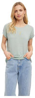 Vero Moda T-Shirt "VMAVA PLAIN SS TOP JRS NOOS" Materialmix, regular fit