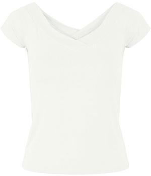 Pieces Maliva Short Sleeve V Neck T-Shirt (17106393) weiß