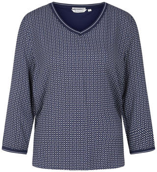 Tom Tailor Langarmshirt mit Allover-Print (1035850) blau