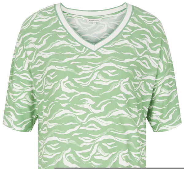 Tom Tailor Gemustertes T-Shirt (1035483) grün