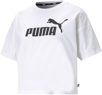 Puma Essential Logo Cropped tee Women puma white