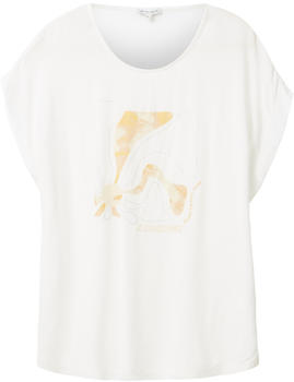 Tom Tailor T-Shirt aus Jersey mit Print (1036773-10315) whisper white