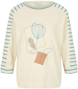 Tom Tailor 3/4 Arm Shirt mit Print (1032718-28130) soft buttercream