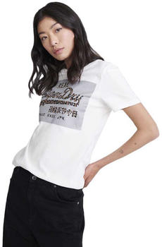 Superdry Vintage Logo Reflective Box T-Shirt (W1010018A) white