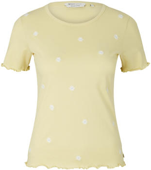 Tom Tailor Denim T-Shirt mit Stickereien (1031490) soft lime