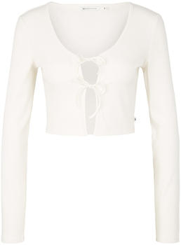 Tom Tailor Denim Geripptes Bolero T-Shirt (1035373) gardenia white