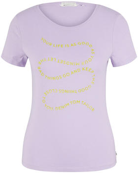 Tom Tailor Denim T-Shirt mit Textprint (1035383) lilac vibe