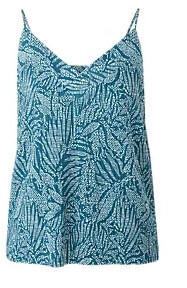S.Oliver Plisséetop mit Alloverprint (2113826.68A0) blau