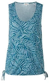 S.Oliver Jerseytop im Leinen-Mix (2114249.68A0) blau