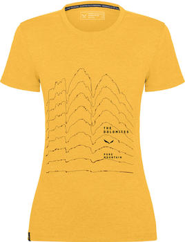 Salewa Pure Skyline Dry'ton T-Shirt Damen yellow gold melange