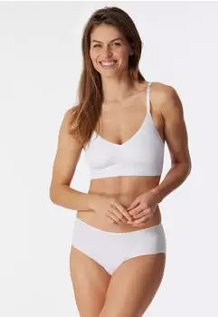 Schiesser Bustier Microfaser herausnehmbare Pads Invisible Soft (179821) wei&szlig;