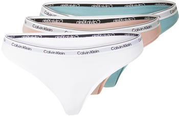 Calvin Klein Tanga 3er Pack (000QD5209E) rosa/wei&szlig;/t&uuml;rkis
