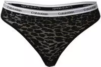 Calvin Klein Lace Thong Schwarz Polyamid Small Damen