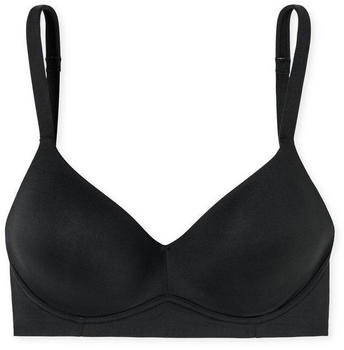 Schiesser Unique Micro Soft-BH mit Schale und gleitenden Cups (181127) schwarz