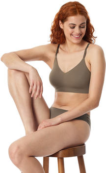 Schiesser Invisible Soft Bustier Mikrofaser herausnehmbare Pads taupe (181766)