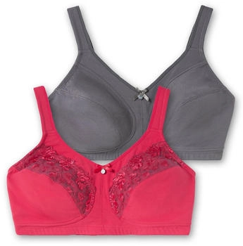 Sheego BH dunkelgrau pink