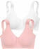 Petite Fleur Soft-BH Stück rosa weiß C