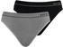 Nur Die Slip 2-Pack Retro graumeliert schwarz