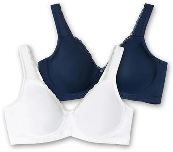 Sheego BH navy weiß