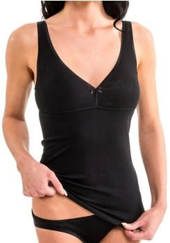 Hermko 175803860 Damen BH-Hemd Unterhemd schwarz