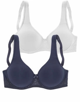 Nuance T-Shirt-BH marine weiß 80D