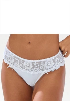 Lascana String Wanda Dessous Stickerei Spitze blumig wei&szlig;