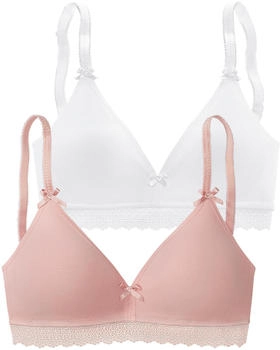 Petite Fleur Bralette-BH rosa wei&szlig;